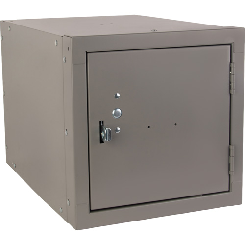 Stackable Cube Locker, 12" x 18" x 12", Steel, Grey, Knocked Down Southpoint Industrial Supply