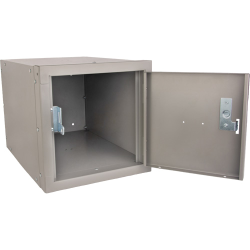 Stackable Cube Locker, 12" x 18" x 12", Steel, Grey, Knocked Down Southpoint Industrial Supply