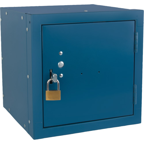 Casier cubique empilable, 12" x 12" x 12", Acier, Bleu, D&eacute;mont&eacute; Southpoint Industrial Supply