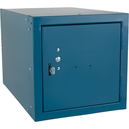 Stackable Cube Locker, 12" x 18" x 12", Steel, Blue, Knocked Down Southpoint Industrial Supply