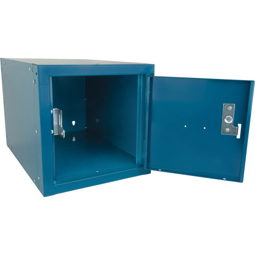Stackable Cube Locker, 12" x 18" x 12", Steel, Blue, Knocked Down Southpoint Industrial Supply