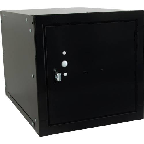Stackable Cube Locker, 12" x 18" x 12", Steel, Black, Knocked Down Southpoint Industrial Supply