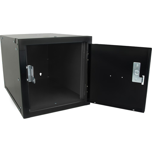 Stackable Cube Locker, 12" x 18" x 12", Steel, Black, Knocked Down Southpoint Industrial Supply