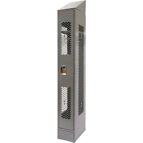 Vented Lockers, 12" x 18" x 88", Steel, Grey, Knocked Down, Perforated Southpoint Industrial Supply
