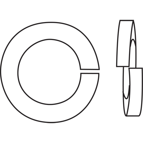 Rondelle d'arr&ecirc;t fendue, 1/2", Zinc jaune Southpoint Industrial Supply