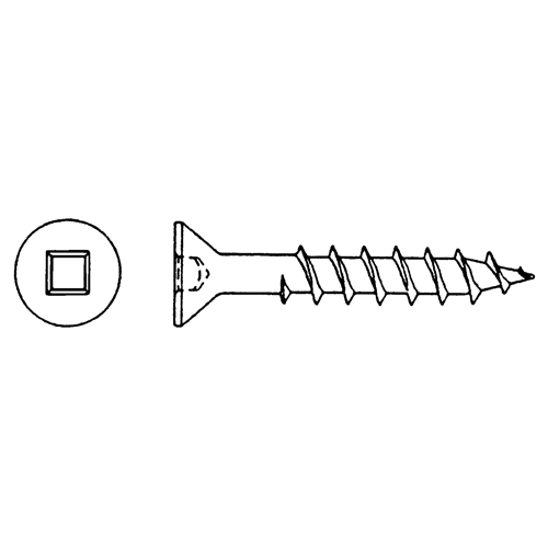 Flat Head Wood Screws , #8 x 1-3/4" L, Zinc Plated Southpoint Industrial Supply