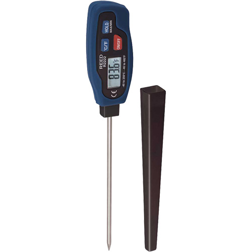 Thermom&egrave;tre &agrave; tige REED R2222 avec certificat de calibration, Contact, Num&eacute;rique, -40-482°F (-40-250°C) Southpoint Industrial Supply