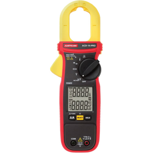Multim&egrave;tre TRMS &agrave; pince avec &eacute;cran double ACD-14-PRO, Tension c.a./c.c., Courant c.a. Southpoint Industrial Supply