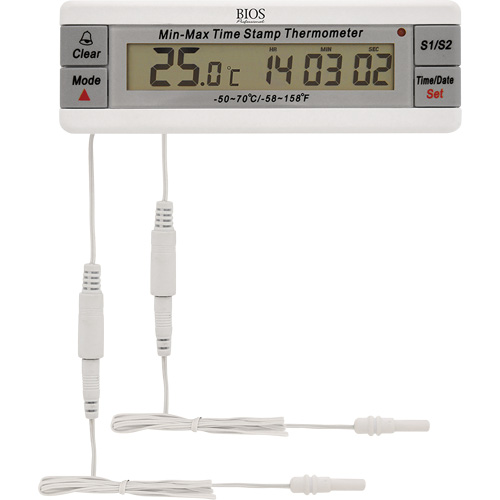 Vaccine Thermometer, Contact, Digital, -50-70°F (-58-158°C) Southpoint Industrial Supply