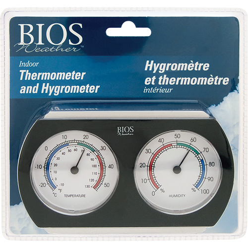 Thermom&egrave;tre-hygrom&egrave;tre d'int&eacute;rieur, 10°- 130° F ( -25° - 55° C ) Southpoint Industrial Supply