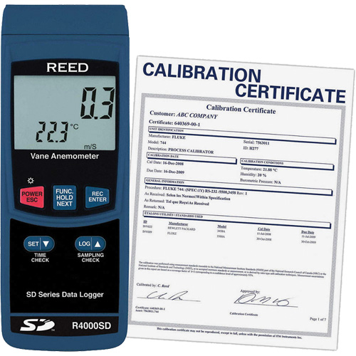 Thermo-Anemometer with ISO Certificate, Data Logging, 0.4 - 30 m/sec Air Velocity Range Southpoint Industrial Supply