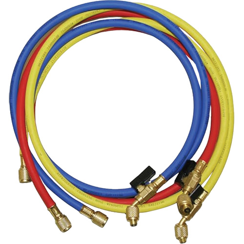 Tuyaux de charge de r&eacute;frig&eacute;rant avec robinet &agrave; boisseau et raccords SAE 1/4" Southpoint Industrial Supply
