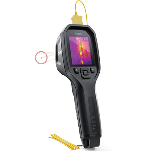 Cam&eacute;ra d'imagerie thermique IR 24:1 avec laser Bullseye et thermocouple de type K, 160 x 120 pixels, -10° - 45°C (14° - 113°F), 70 mK Southpoint Industrial Supply