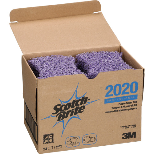 Tampons &agrave; r&eacute;curer pourpreScotch-Brite Mauve, 4-1/2" lo x 2-4/5" la Southpoint Industrial Supply