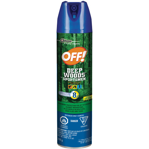 Insectifuge pour sportifs Off! R&eacute;gions sauvages, DEET &agrave; 30 %, A&eacute;rosol, 230 g Southpoint Industrial Supply