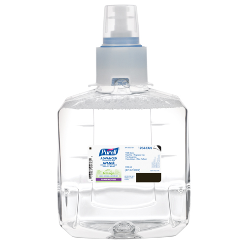 D&eacute;sinfectant pour les mains avanc&eacute; en mousse LXT-12, 1200 ml, Cartouche de recharge, 70 % alcool Southpoint Industrial Supply