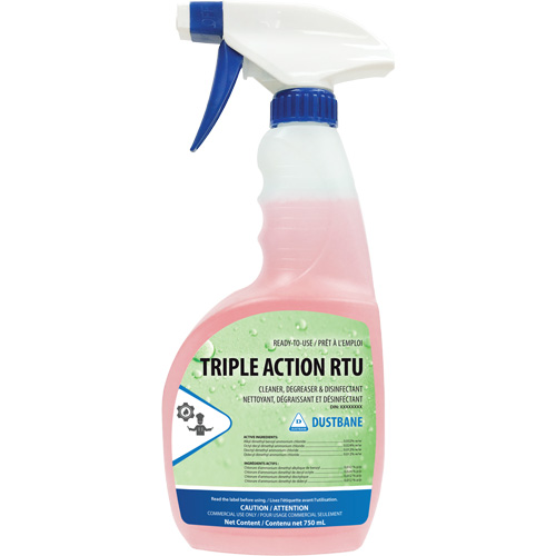Action triple - nettoyant, d&eacute;graissant et d&eacute;sinfectant, 750 ml, Bouteille &agrave; g&acirc;chette Southpoint Industrial Supply