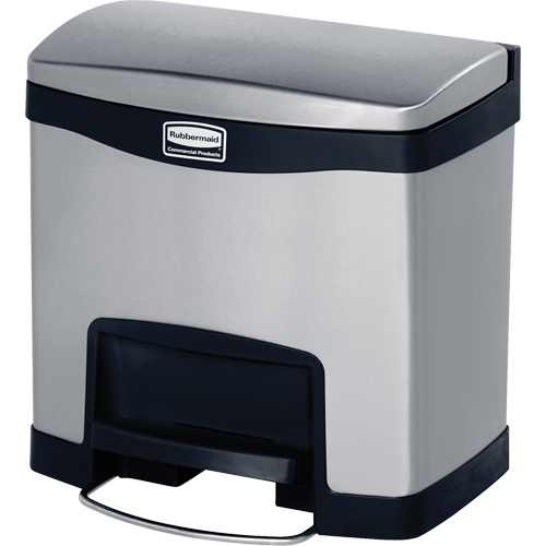 Slim Jim&reg; Waste Container, Stainless Steel, 4 US gal. Capacity Southpoint Industrial Supply