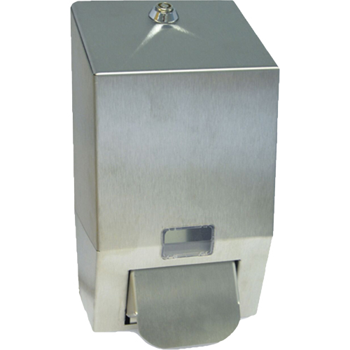 Stainless Steel Soap Dispenser, Push, 1000 ml Capacity, Cartridge Refill Format Southpoint Industrial Supply