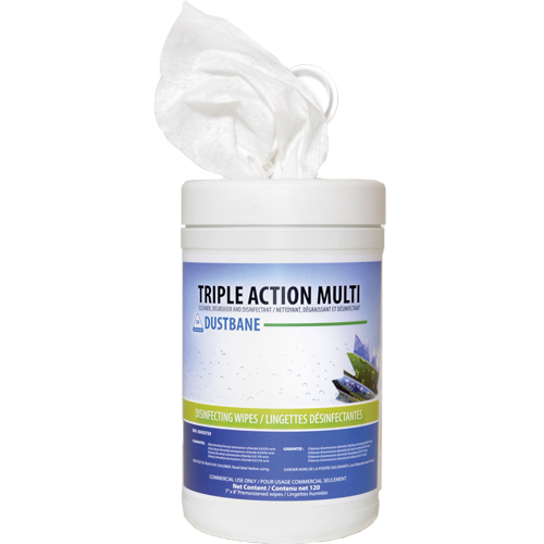Triple Action Multi Disinfecting Wipes, 7" x 8", 120 Count Southpoint Industrial Supply