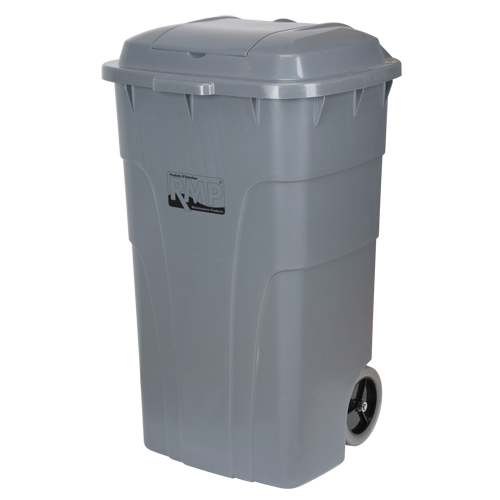Roll Out Garbage Bin, Polyethylene, 65 US gal. Southpoint Industrial Supply