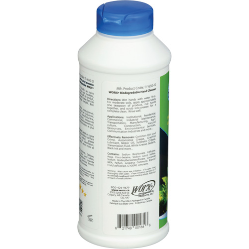 Biodegradable Hand Cleaner, Powder, 0.406 lbs., Bottle, Scented Southpoint Industrial Supply