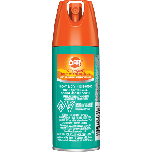 OFF! Family Care&reg; Insect Repellent, 15% DEET, Aerosol, 2.5 oz. Southpoint Industrial Supply