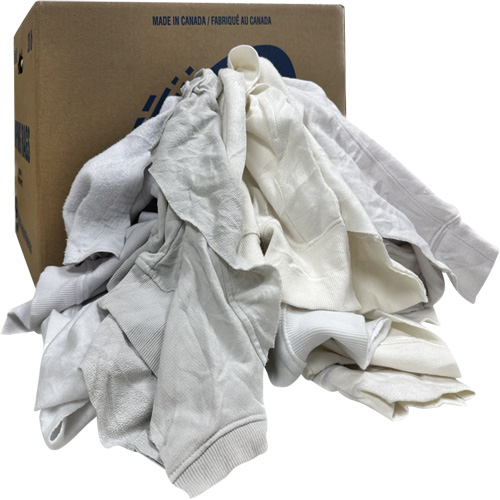Chiffons de nettoyage, Molleton, Blanc, 20 lb Southpoint Industrial Supply