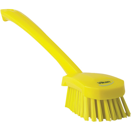 Brosse &agrave; manche long, Soies Ferme, Longueur de 16-3/10", Jaune Southpoint Industrial Supply