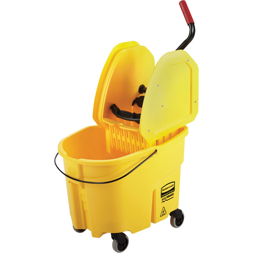 WaveBrake&reg; Mop Bucket & Wringer Combo Pack, Down Press, 8.75 US Gal.(35 Quart), Yellow Southpoint Industrial Supply