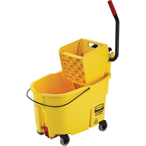 WaveBrake&reg; Mop Bucket & Wringer Combo Pack, Side Press, 11 US Gal. (44 Quart), Yellow Southpoint Industrial Supply