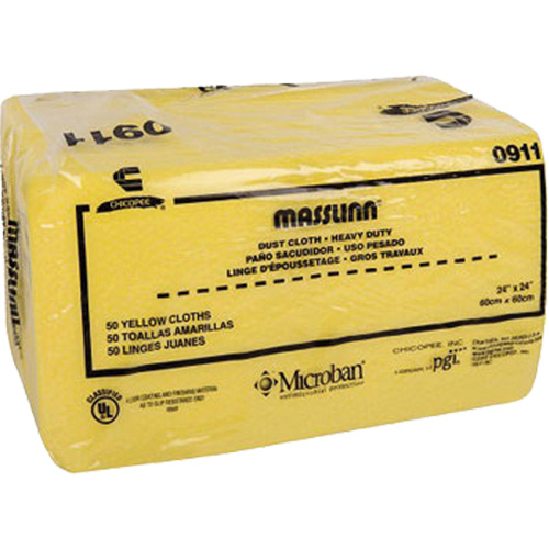 Masslin Heavy-Duty Dust Cloth, Microfibre, Yellow Southpoint Industrial Supply