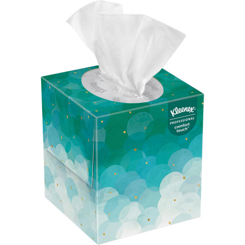 Kleenex&reg; Upright Facial Tissue, 2 Ply, 7.8" L x 8.3" W, 95 Sheets/Box Southpoint Industrial Supply