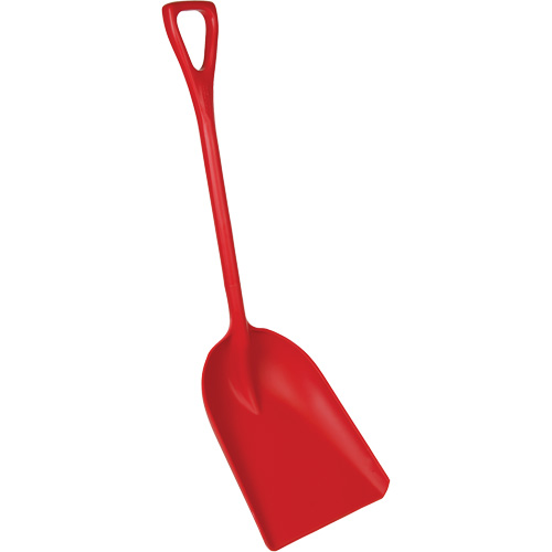 One-Piece Food Processing Shovel, 14" x 17" Blade, 42-1/2" Length, Plastic, Red Southpoint Industrial Supply