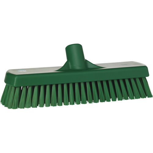 Deck & Wall Scrub Brush, Stiff Bristles, 12", Polyester, Green Southpoint Industrial Supply