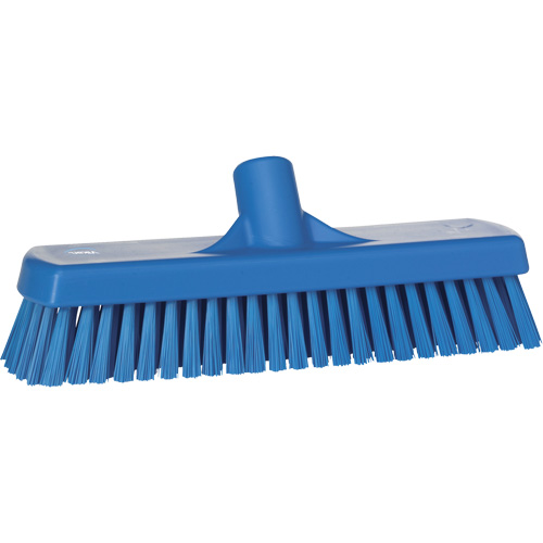 Deck & Wall Scrub Brush, Stiff Bristles, 12", Polyester, Blue Southpoint Industrial Supply