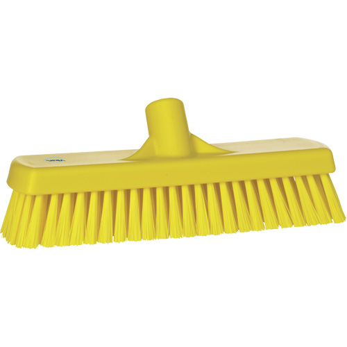 Deck & Wall Scrub Brush, Stiff Bristles, 12", Polyester, Yellow Southpoint Industrial Supply