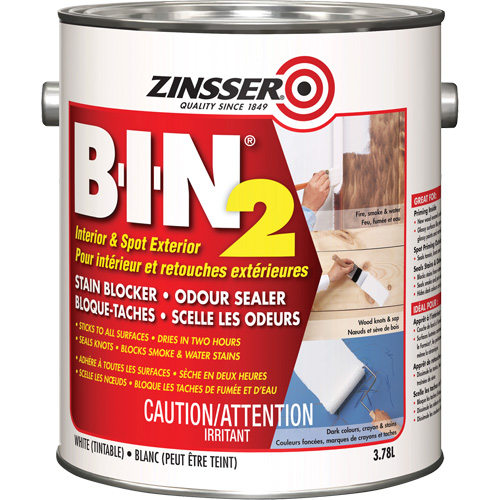 Appr&ecirc;t B-I-N 2, Blanc, Tr&egrave;s mat, 3,78 L, Gallon Southpoint Industrial Supply