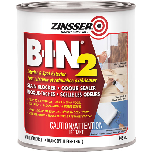 B-I-N&reg; 2 Primer, White, Very Flat, 946 ml, Can Southpoint Industrial Supply