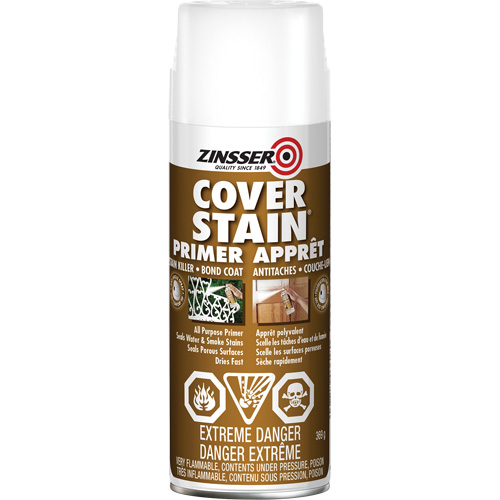 Scellant d'appr&ecirc;t &agrave; base d'huile Cover Stain, Canette a&eacute;rosol, Blanc Southpoint Industrial Supply