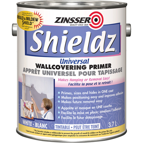 Shieldz&reg; Universal Wall Covering Primer, 3.7 L, Gallon, Tintable White Southpoint Industrial Supply
