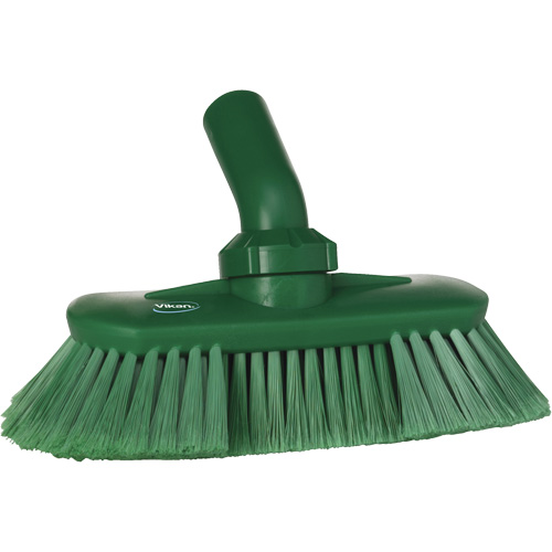 Angle-Adjustable Water-Fed Washing Brush, Soft Bristles, 9-1/4" Long, Green Southpoint Industrial Supply