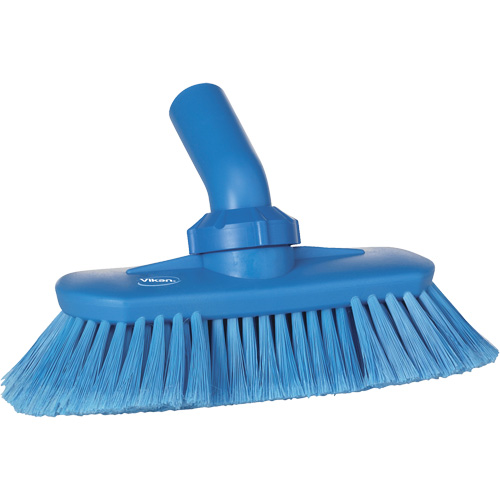 Brosse de lavage aliment&eacute;e en eau et &agrave; angle r&eacute;glable, Soies Doux, Longueur de 9-1/4", Bleu Southpoint Industrial Supply