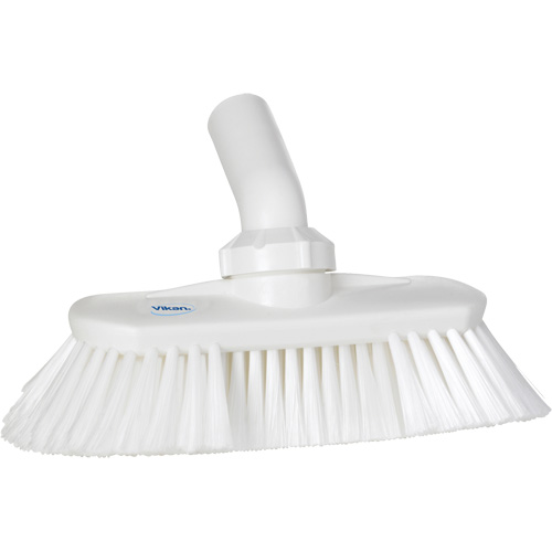 Angle-Adjustable Water-Fed Washing Brush, Soft Bristles, 9-1/4" Long, White Southpoint Industrial Supply