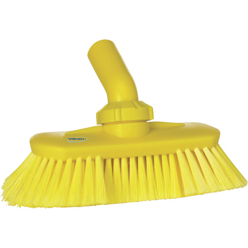 Brosse de lavage aliment&eacute;e en eau et &agrave; angle r&eacute;glable, Soies Doux, Longueur de 9-1/4", Jaune Southpoint Industrial Supply