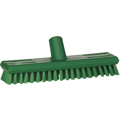 Brosse lave-pont aliment&eacute;e en eau, Crins Extra-ferme, 10-3/4", Polyester, Vert Southpoint Industrial Supply
