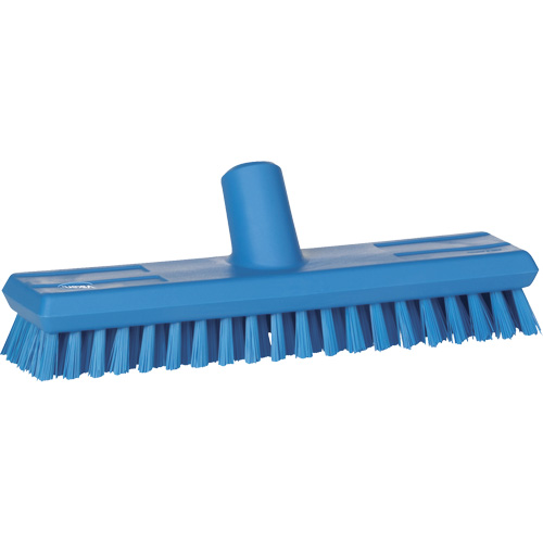 Brosse lave-pont aliment&eacute;e en eau, Crins Extra-ferme, 10-3/4", Polyester, Bleu Southpoint Industrial Supply