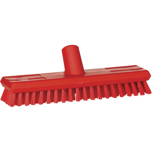 Water-Fed Deck Scrub Brush, X-Coarse Bristles, 10-3/4", Polyester, Red Southpoint Industrial Supply