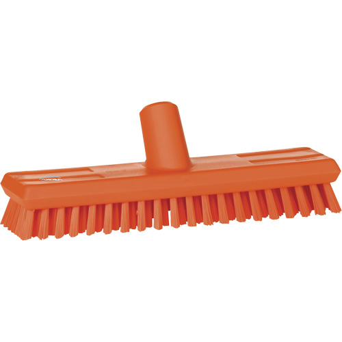 Water-Fed Deck Scrub Brush, X-Coarse Bristles, 10-3/4", Polyester, Orange Southpoint Industrial Supply