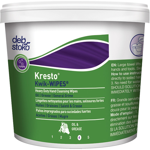 Kresto&reg; Kwik-Wipes&reg; Wipes, 130 Wipes, 12" x 10" Southpoint Industrial Supply